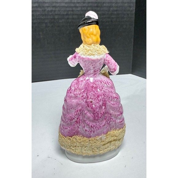 Vintage Porcelain Figurine Lady Elegant  Lace Dress Collectible Ceramic Japan - Picture 3 of 7